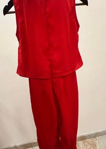 Miss Chase Red Casual Jumpsuit