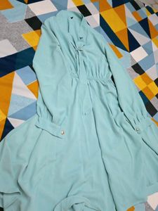Sea Green Full Sleeve One' Piece Derss