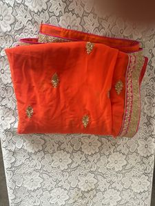 Orange Colour Saree