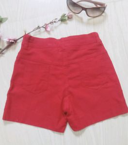 Tomato Red Shorts