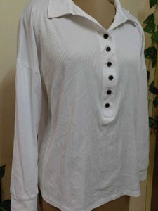 White Long Sleeve Top