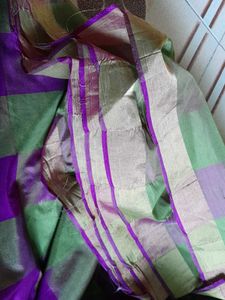 Checked Saree