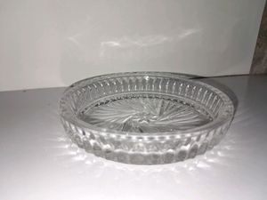 Glass Crystal Turtle Tortoise with Plate