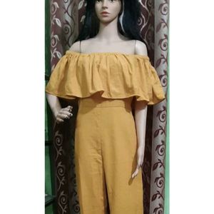 HALF SHOULDER JUMPSUIT