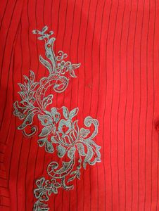 Red Ribbed Knit Tunic