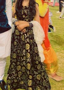 Weading Wear Floral Velvet Lahnga Set