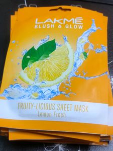 Pack Of 10 Lakme Blush &amp; Glow Sheet Mask