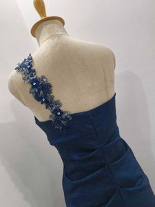 Elegant Navy Blue Gown