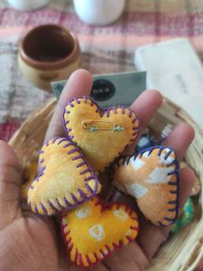 Heart Cotton Decorative Brooch