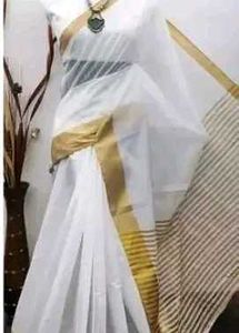 White Kerala Saree New Only Rs 300