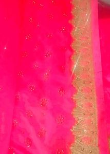 saree dark pink