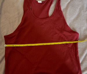 Burgundy Ribbed Tank Top