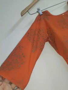 Stylish Orange Kurti wear