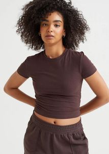 Brown Cropped T-Shirt