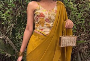 Saree with Corset Blouse