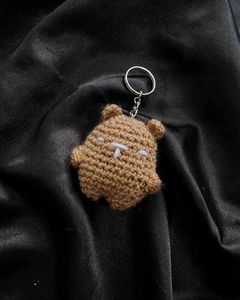Crochet Light Brown Bear 🐻 Keychain