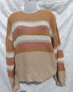 Stylish Striped Knit Sweater