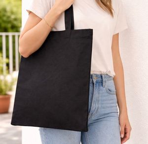 Black canvas Totebag with Zipper