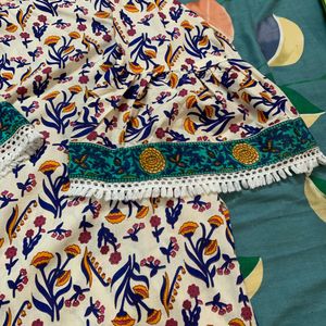 kurta and garara suit with umbrella sleeve