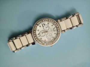 White Dial Silver-Tone Women's Watch