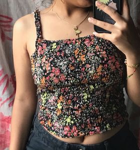 Floral Smocked Tank Top