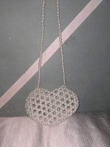 Beaded Heart ❤️ Shape Bag