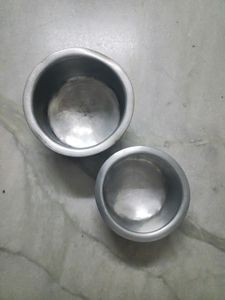 Set Of 4 Aluminium Patilas With Lids