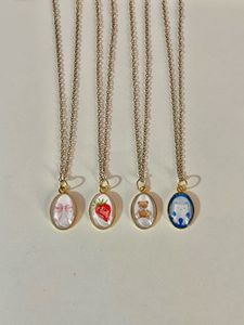 Y2k Pinteresty Glass Charm Necklaces