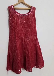 Red Sequin Party Dress🎀✨