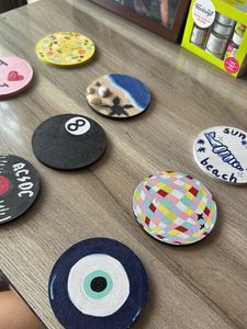 Handmade Painted Coasters Or Showcase Pieces