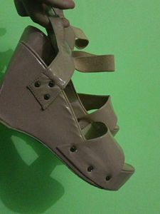 Beige Slingback Heels