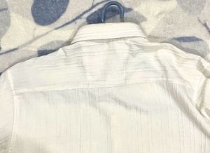 beautiful white Striped Casual Shirt