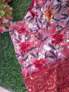 saree with stitched blouse