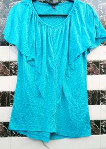 Cyan Colour Top