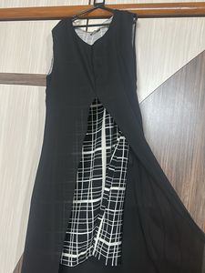 Women High Low Blck Midi Dress