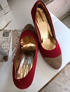 Velvet Red High Heels