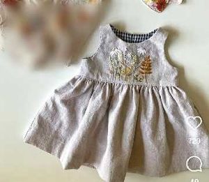 Floral hand Embroidered Baby Dress