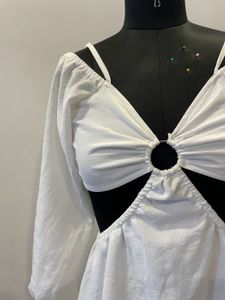White Cutout Dress Small