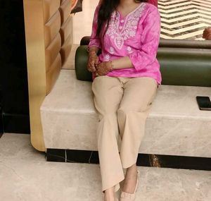 Pink Embroidered Kurti