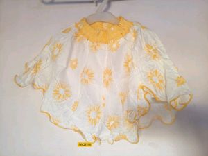Kaftan And Skirt Set For Girls💛🤍