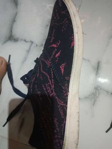Printed Canvas Sneakers - Size 8