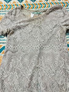 Women Lavender Crochet Top