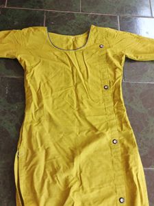 Yellow Cotton Kurta