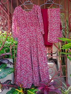 Printed Anarkali Kurta Suit Set