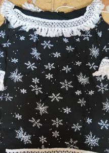 Boho Snowflake Print Top For Women