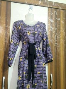 Patterned Midi Dress