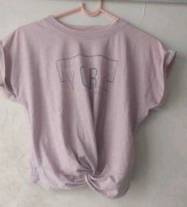 Cute Knotted Lilac Tee