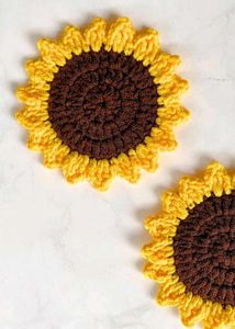 Combo Of 2 Sunflower Coaster For Cups And Glass