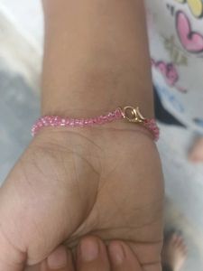 Handmade Pink Beaded Bracelet