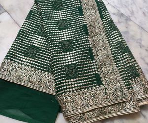 Dark Green Saree